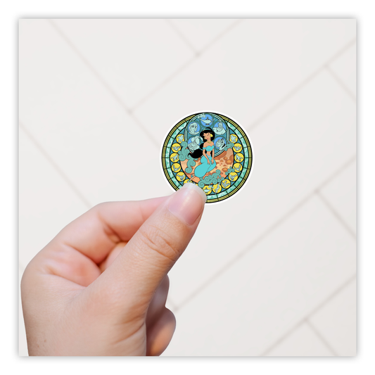 Jasmine Disney Princess Stained Glass Die Cut Sticker (486)