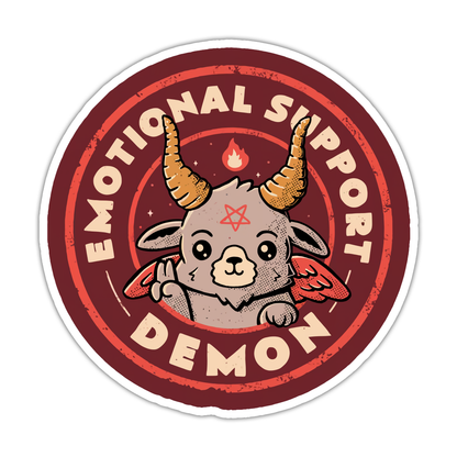 Emosionele ondersteuning Demon Baphomet Die Cut Sticker (4873)