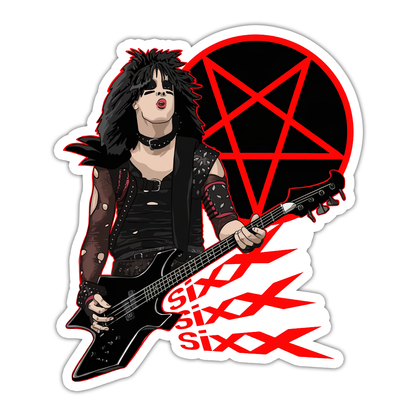 Nikki Sixx Motley Crue  Die Cut Sticker (4881)