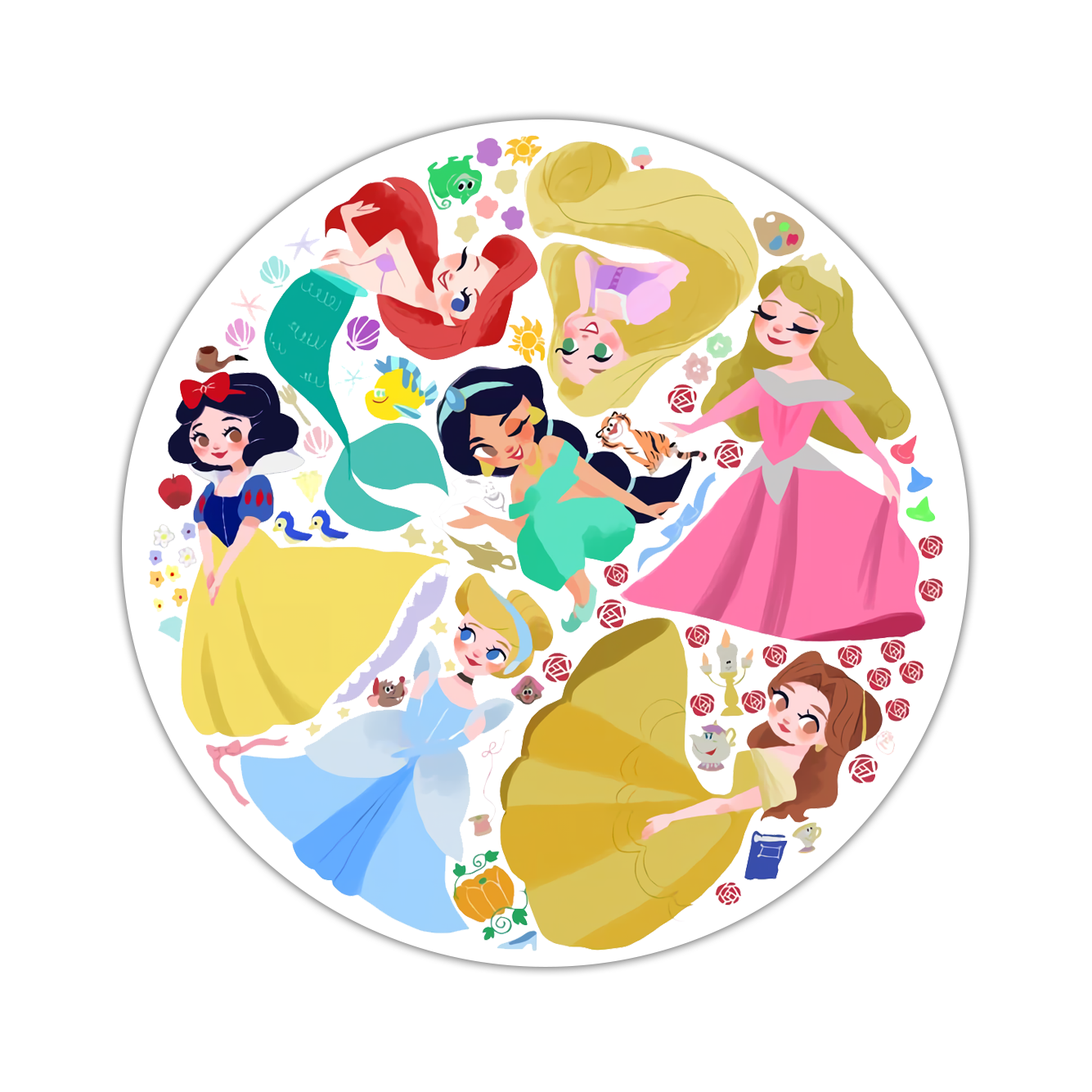 Disney Princess Die Cut Sticker (4883)