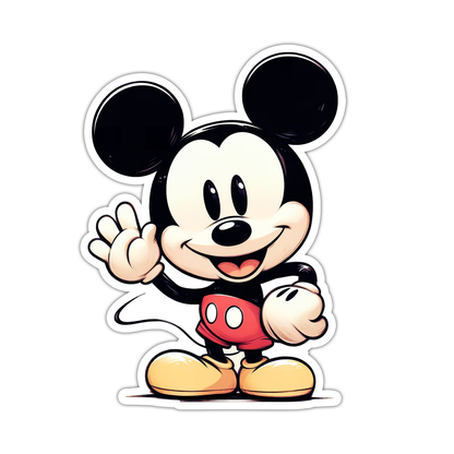 Mickey Mouse Die Cut Sticker (4885)