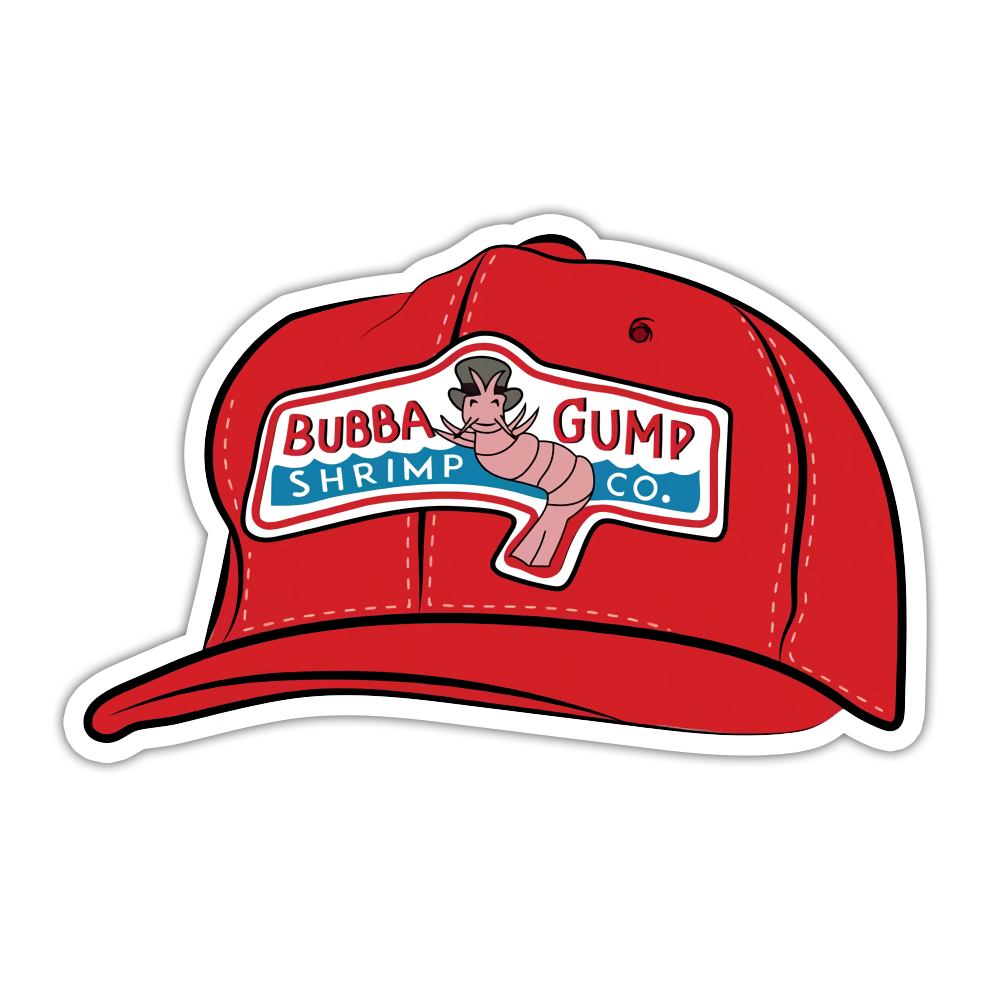 Forest Gump Bubba Gump Hat Die Cut Sticker (4886)