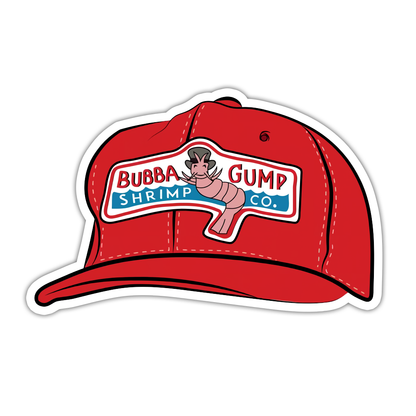 Forest Gump Bubba Gump Hat Die Cut Sticker (4886)