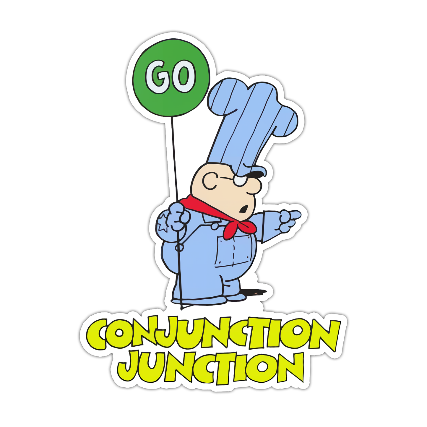 Schoolhouse Rock Conjunction Junction Die Cut Sticker (4889)