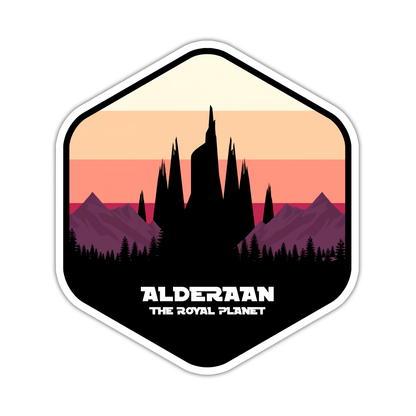 Star Wars Alderaan Planet Patch Die Cut Sticker (4899)