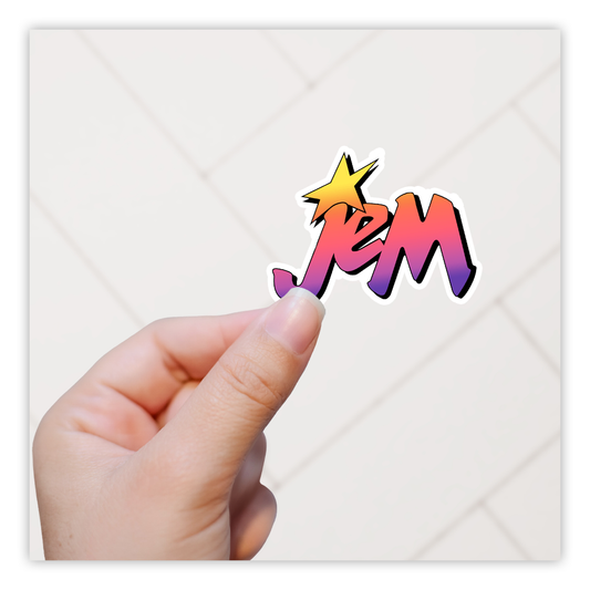 Jem Logo Jem and The Holograms Die Cut Sticker (489)
