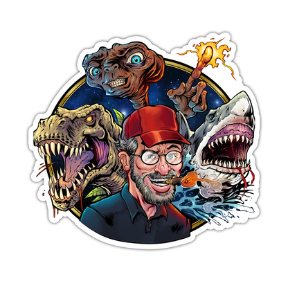 Steven Spielberg ET JAWS Jurassic Park Die Cut Sticker (4900)