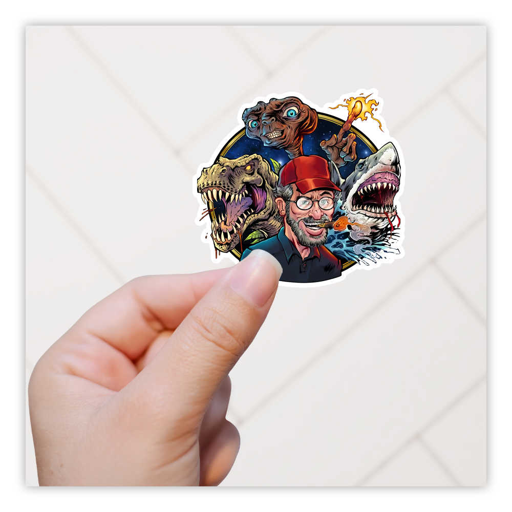 Steven Spielberg ET JAWS Jurassic Park Die Cut Sticker (4900)