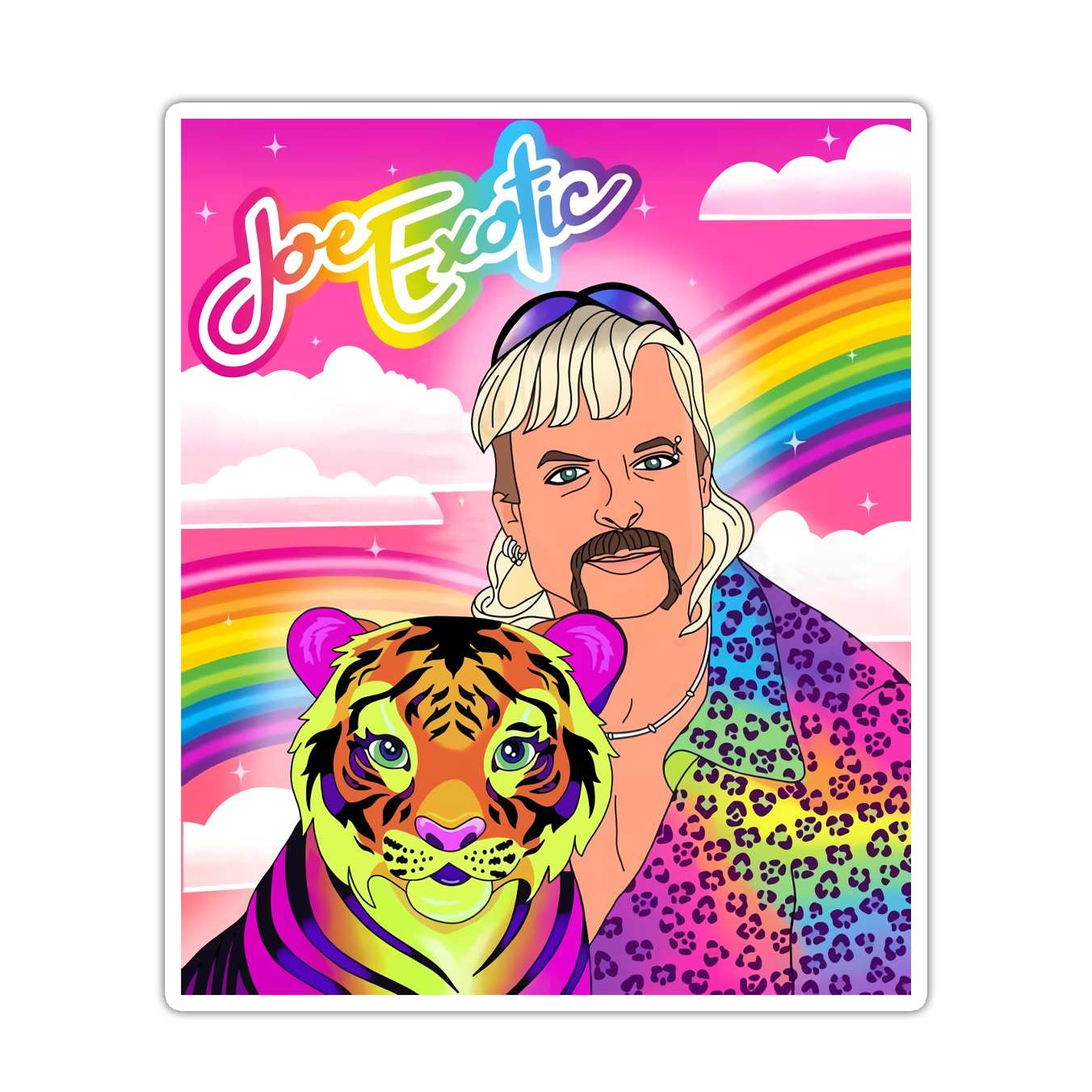 Lisa Frank Joe Exotic The Tiger King Die Cut Sticker (4902)