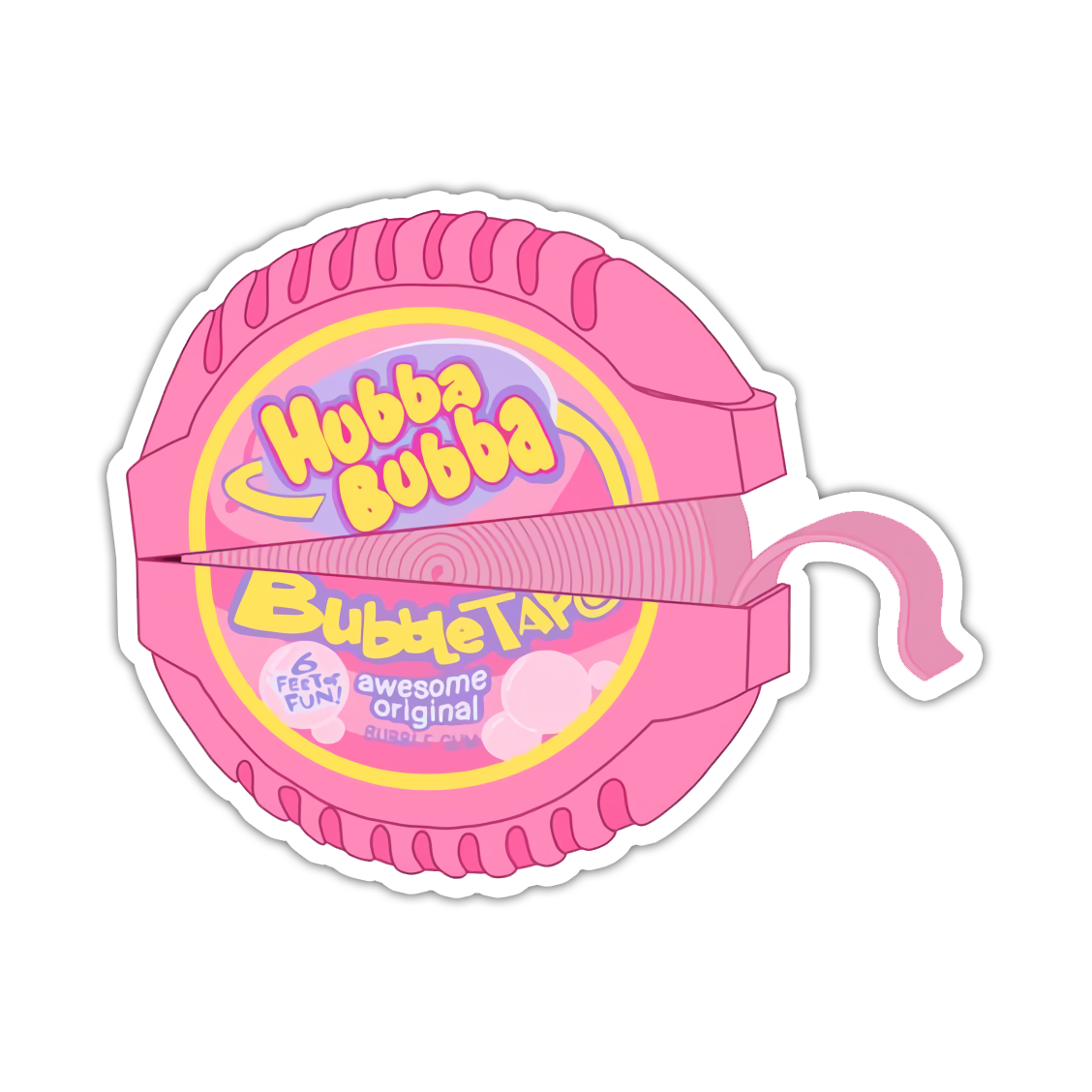 Hubba Bubba Bubble Tape Die Cut Sticker (4909)