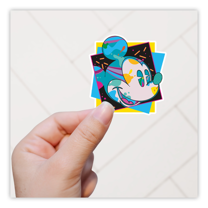 Retro Memphis Mickey Mouse Die Cut Sticker (4914)