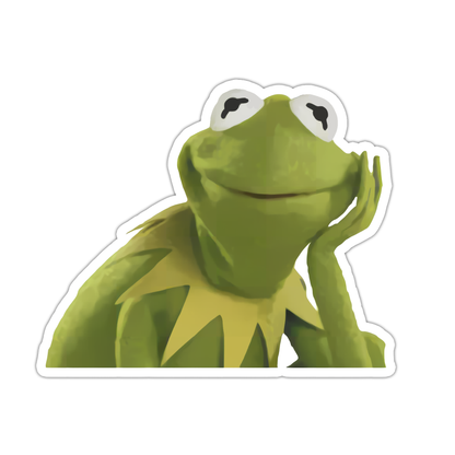 Unimpressed Kermit The Frog Die Cut Sticker (4916)