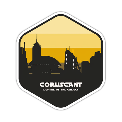 Star Wars Coruscant Planet Patch Die Cut Sticker (4923)