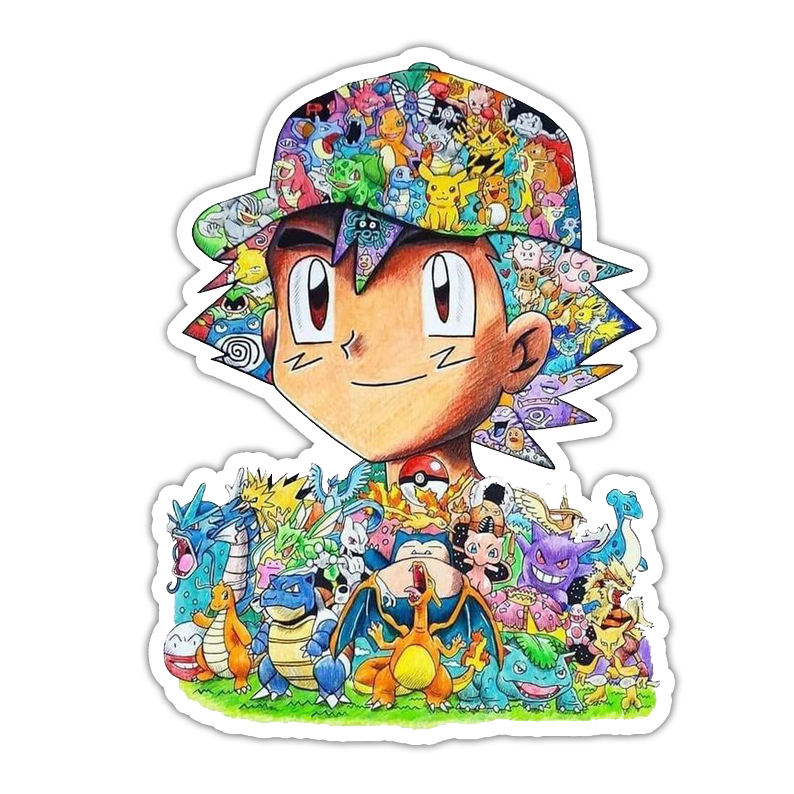 Pokemon Ash Die Cut Sticker (4929)
