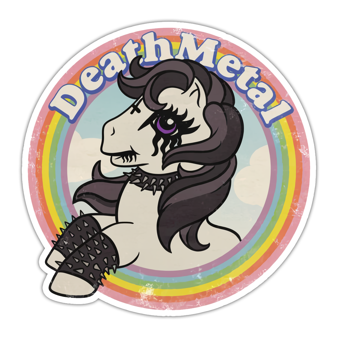 Death Metal My Little Pony MLP Die Cut Sticker (4933)