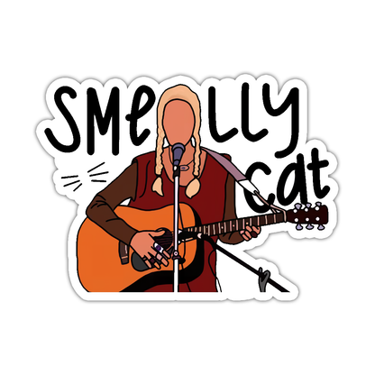 Friends Phoebe Smelly Cat Die Cut Sticker (4936)