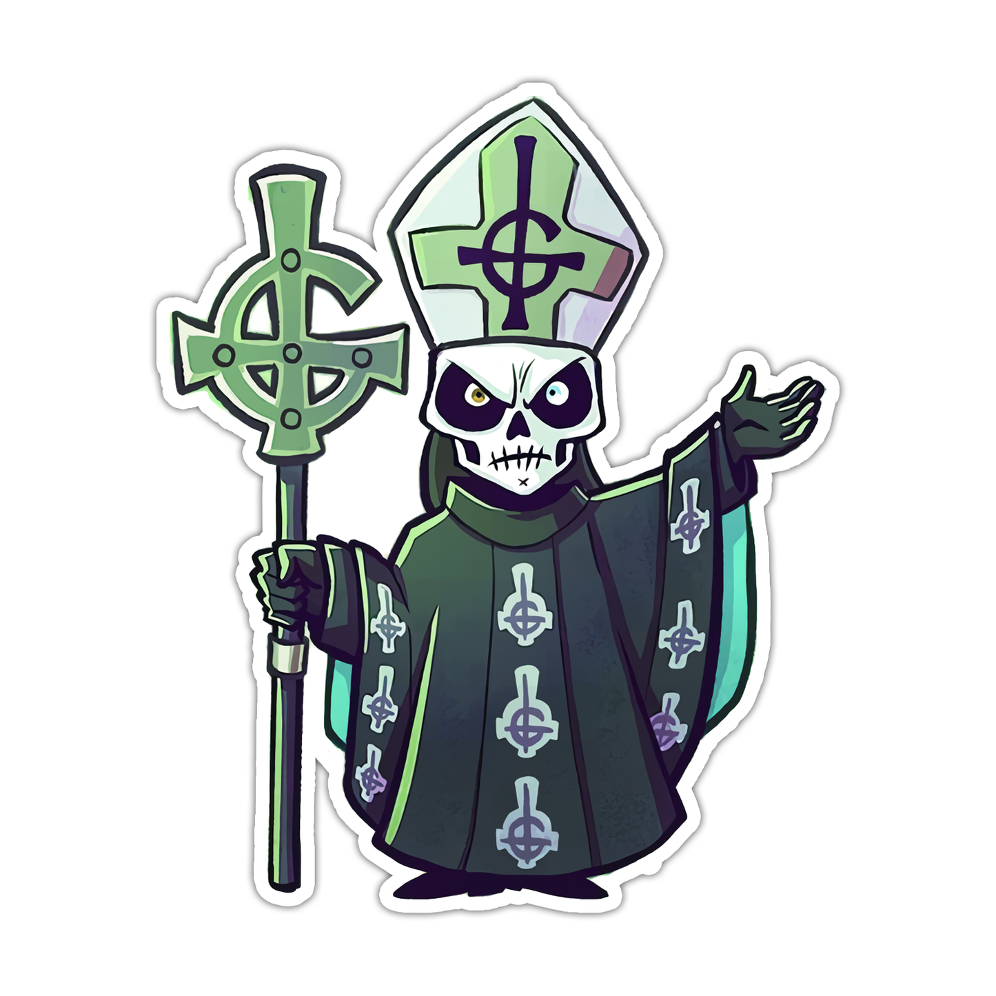 Ghost Papa Nihil Die Cut Sticker (4938)