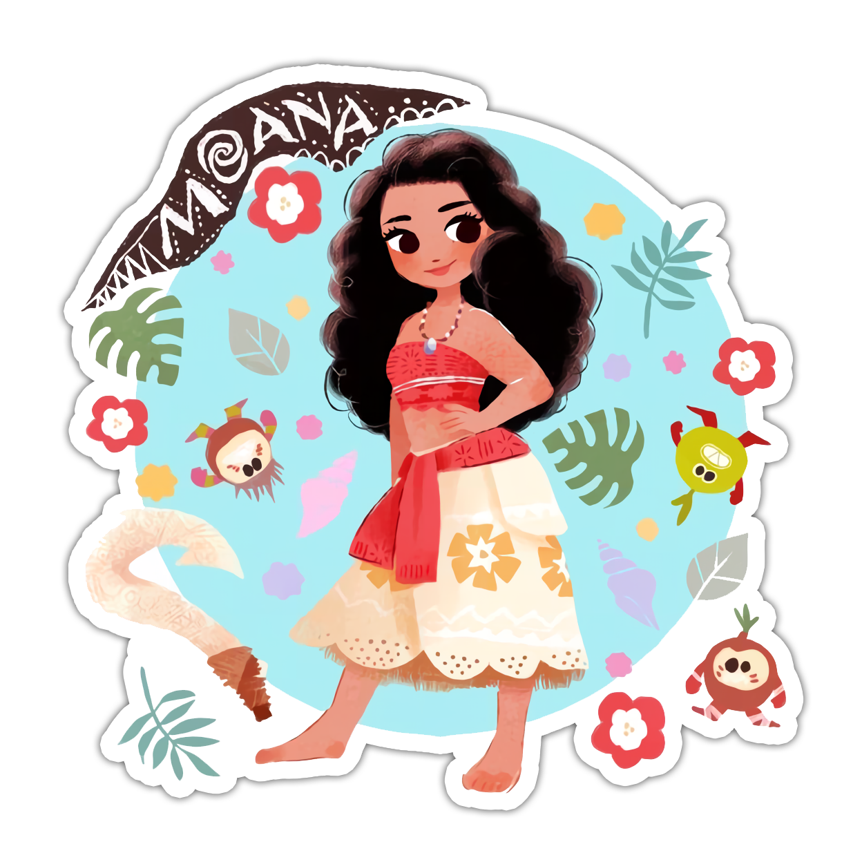 Disney Princess Moana Die Cut Sticker (4946)