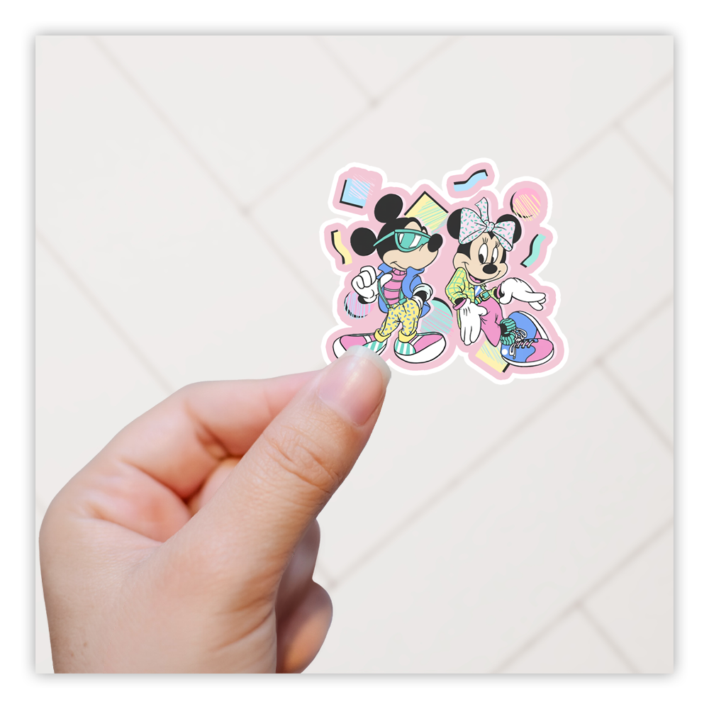 90's Danspartytjie Mickey en Minnie Die Cut Sticker (4958)