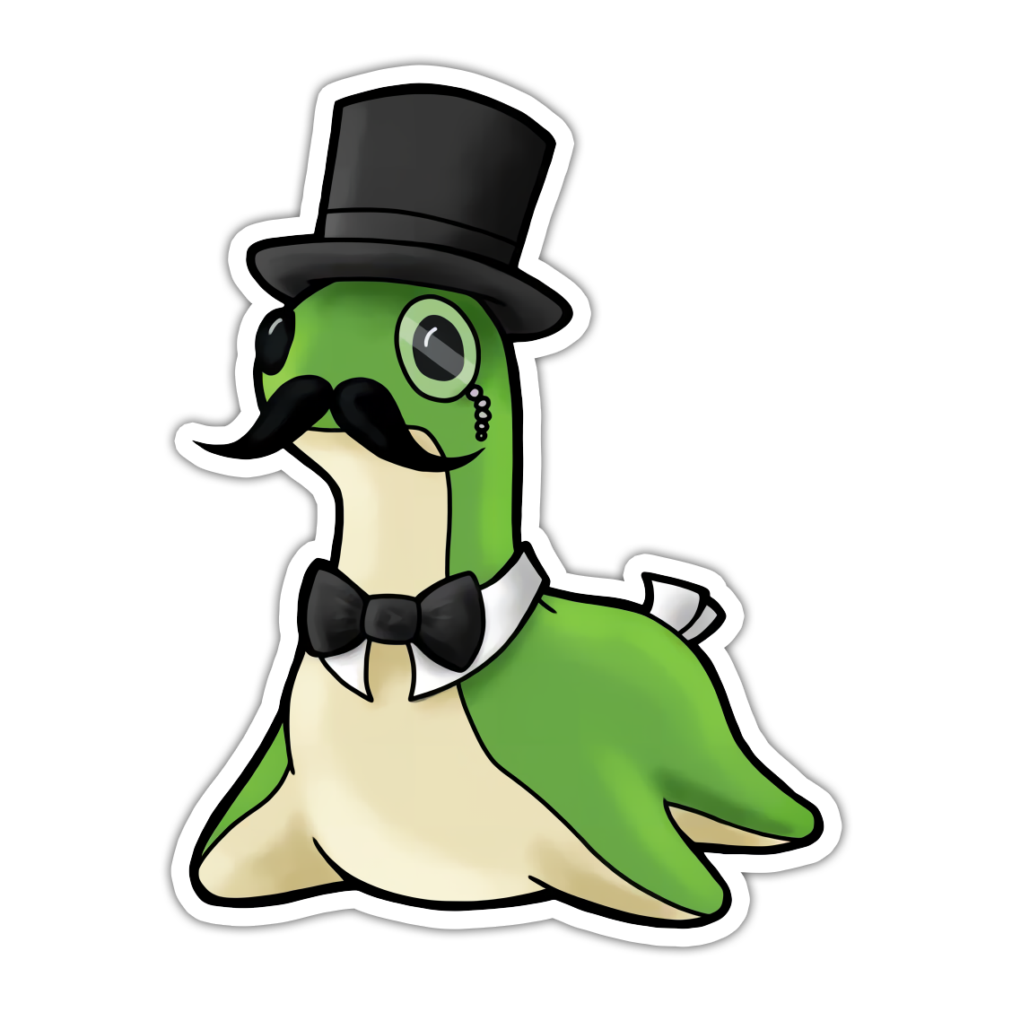 Dapper Nessy Lock Ness Monster Die Cut Sticker (4962)