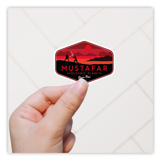Star Wars Mustafar Planet Patch Die Cut Sticker (4966)