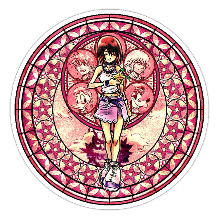 Kingdom Hearts Stained Glass Kairi Die Cut Sticker (497)
