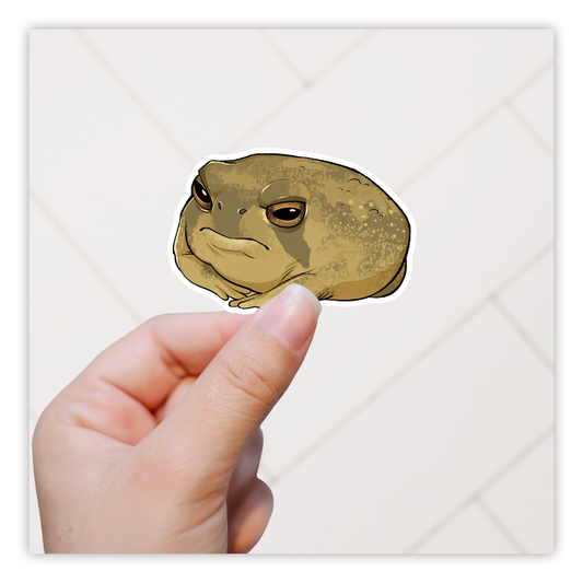 Angry Rain Frog Die Cut Sticker (4972)
