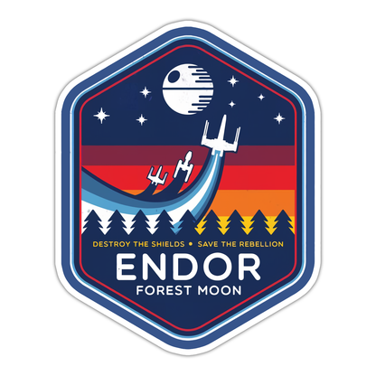 Star Wars Endor Planet Patch Die Cut Sticker (4974)