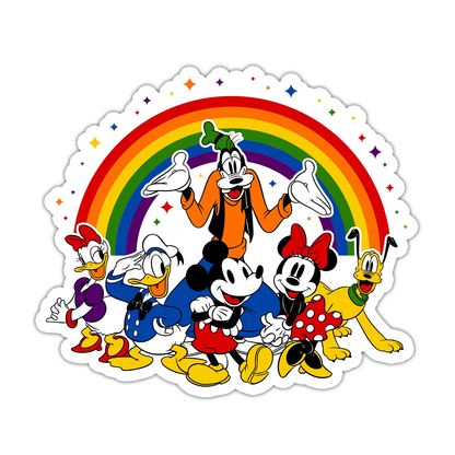 Mickey and Pals Primêre Kleur Rainbow Die Cut Sticker (4976)