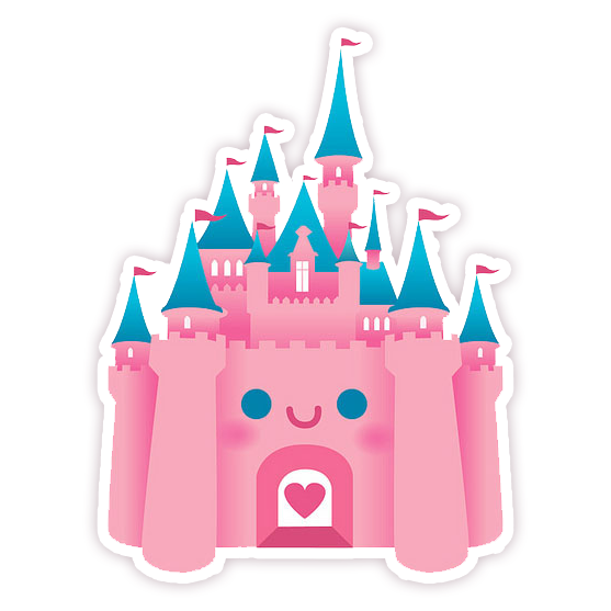 Kawaii Disney Castle Die Cut Plakker (498)