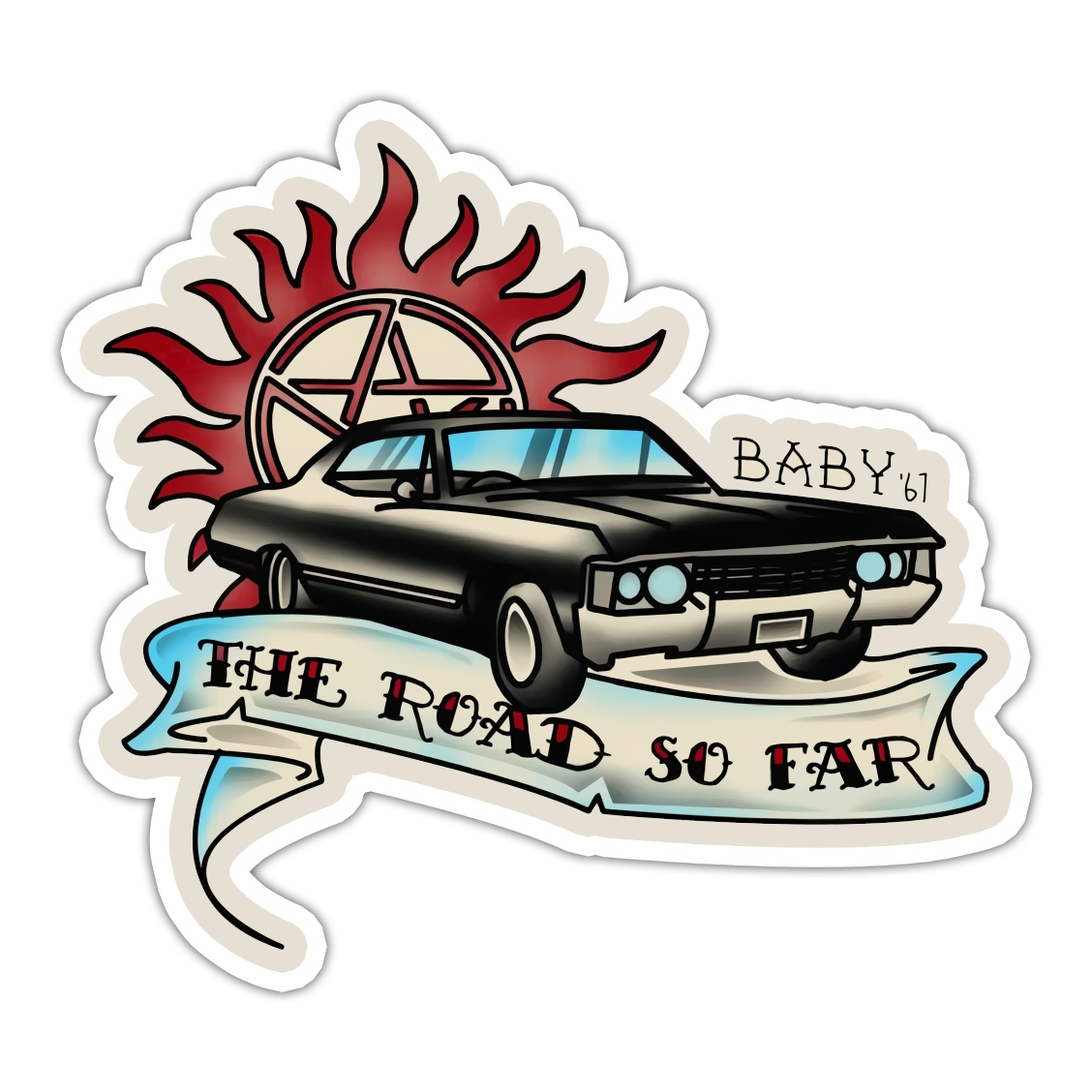 Supernatural The Road So Far Baby Die Cut Sticker (4984)