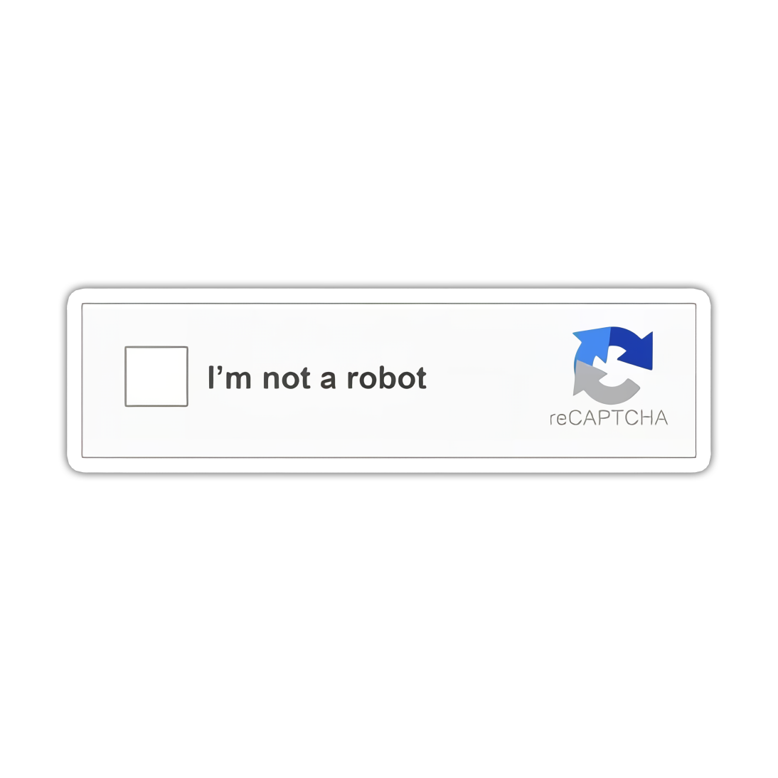 I'm Not A Robot CAPTCHA Die Cut Sticker (4989)