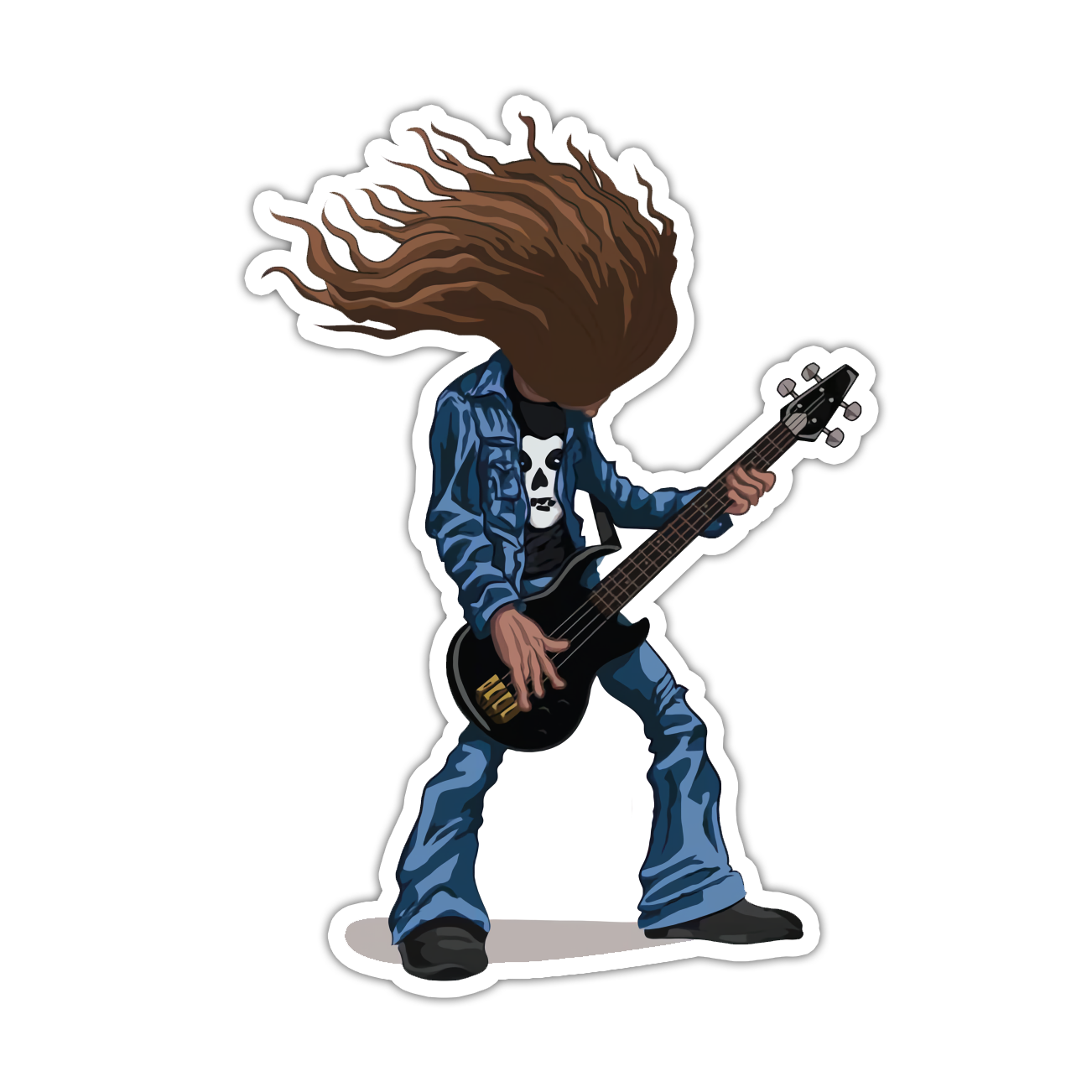 Cliff Burton Metallica Die Cut-plakker (5018)