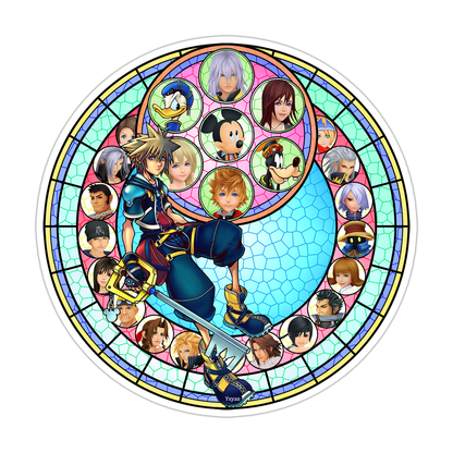 Kingdom Hearts Stained Glass Sora Die Cut Sticker (502)