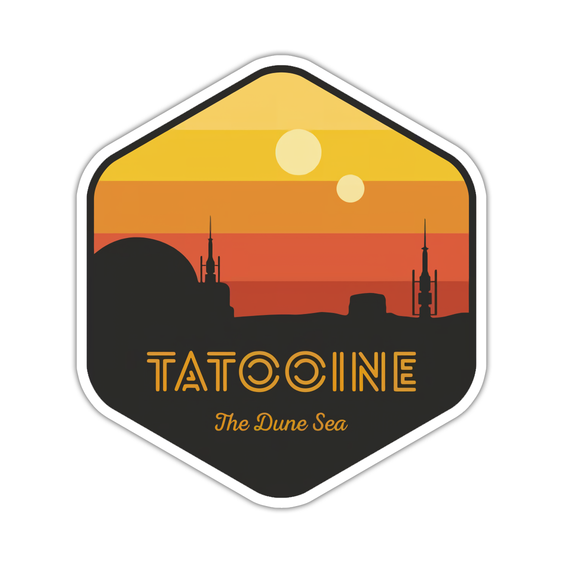 Star Wars Tatooine Planet Patch Die Cut Sticker (5043)