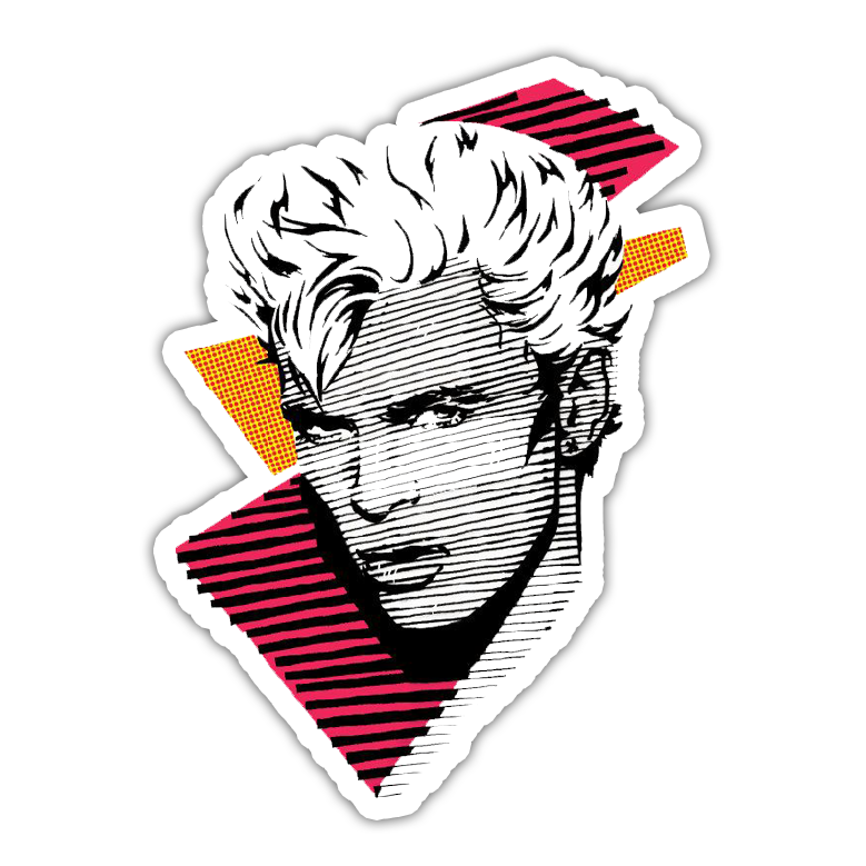 Retro Billy Idol Die Cut-plakker (5049)