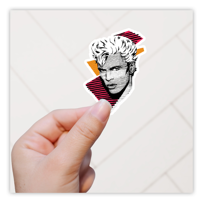 Retro Billy Idol Die Cut-plakker (5049)