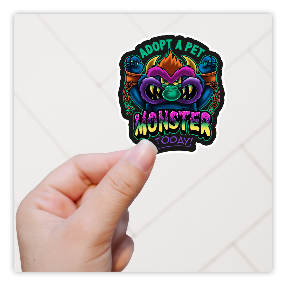 Adopt A Pet Monster Die Cut Sticker (5052)