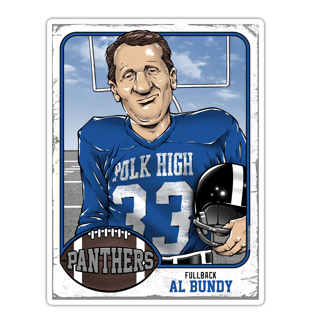 Al Bundy Married With Children Football Card Die Cut Sticker (5053)