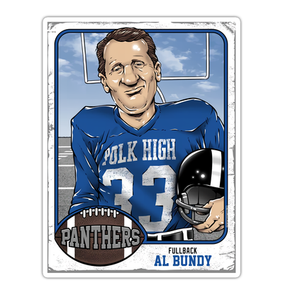 Al Bundy Married With Children Football Card Die Cut Sticker (5053)