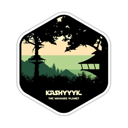 Star Wars Kashyyyk Planet Patch Die Cut Sticker (5055)