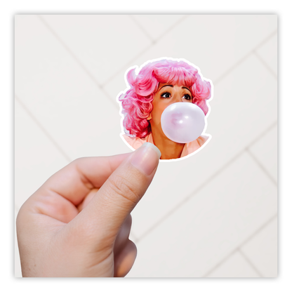 Grease Frenchy Blowing Bubble Die Cut Sticker (5059)