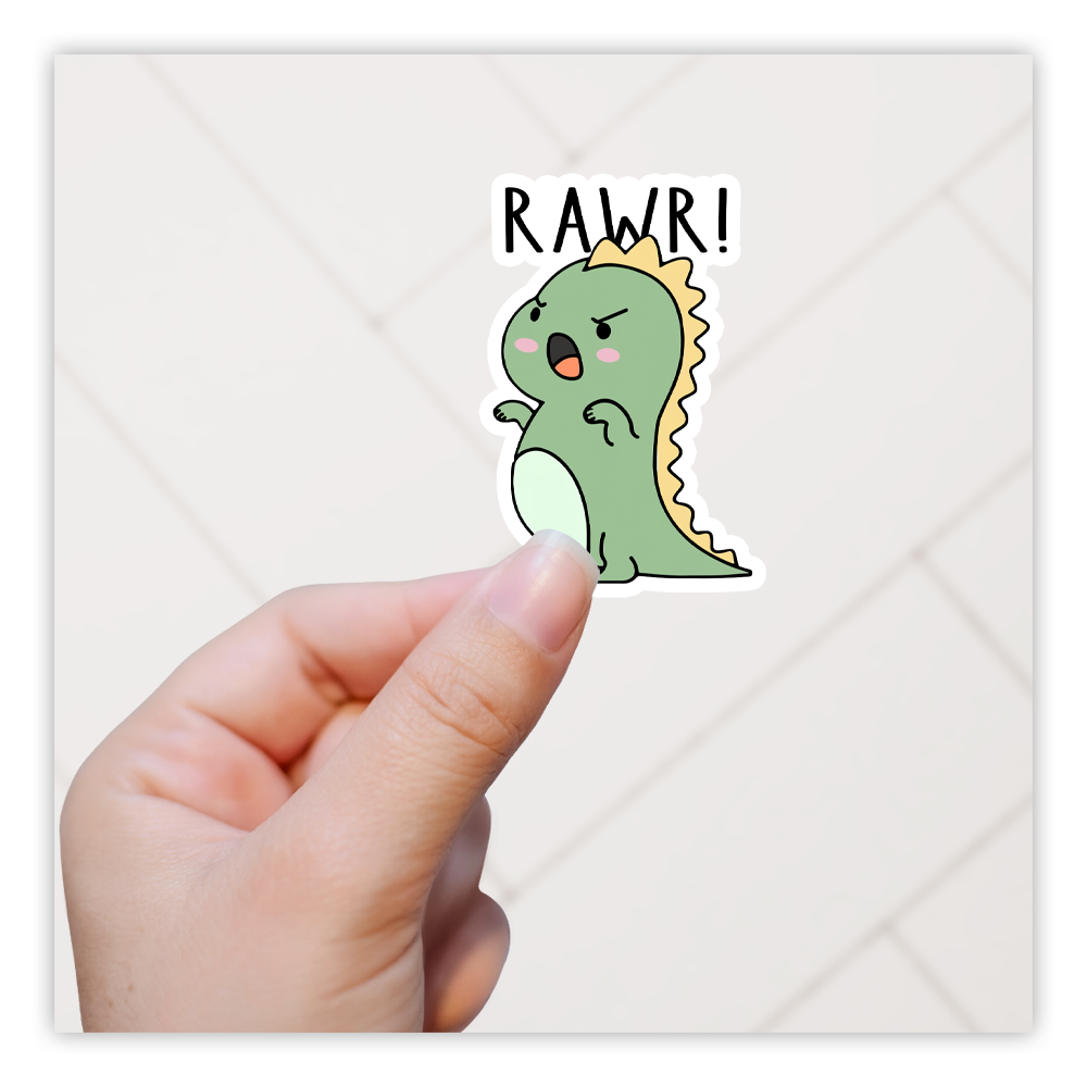 Kawaii RAWR Dinosaur Die Cut Sticker (5061)