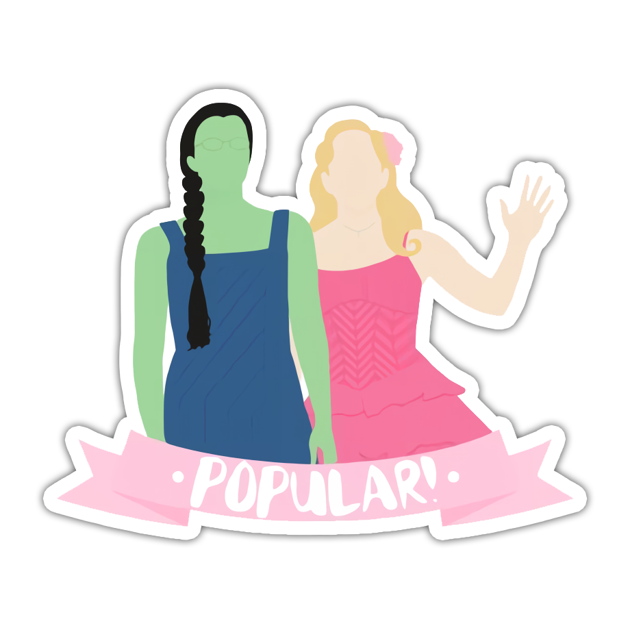 Wicked Popular Glinda Elphaba Die Cut Sticker (5065)