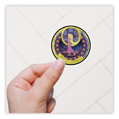 Disney Princess Stained Glass Rapunzel Tangled Die Cut Sticker (5066)