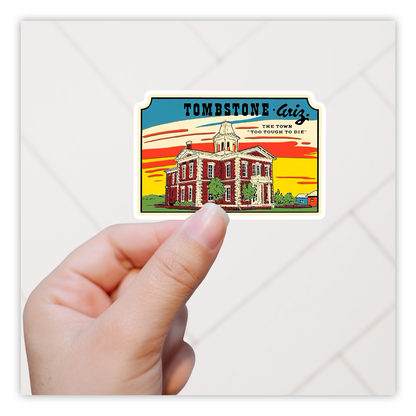 Grafsteen Arizona Vintage Postcard Die Cut Sticker (5073)