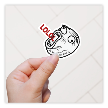 Troll Face LOL Meme Die Cut Sticker (5075)