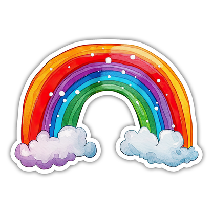 Sparkly Rainbow Die Cut Sticker (5078)