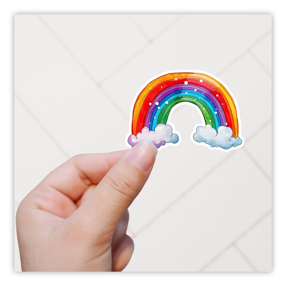 Sparkly Rainbow Die Cut Sticker (5078)