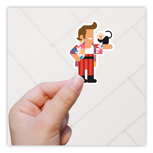 Ace Ventura Pet Detective Monkey Die Cut Sticker (5080)